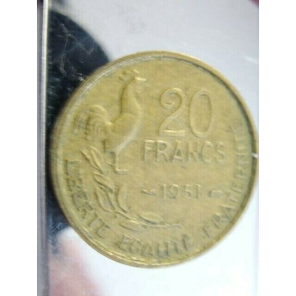 1951 20 Francs Money Clip Stainless Steel Cash ID Holder Silver - Picture 7 of 7